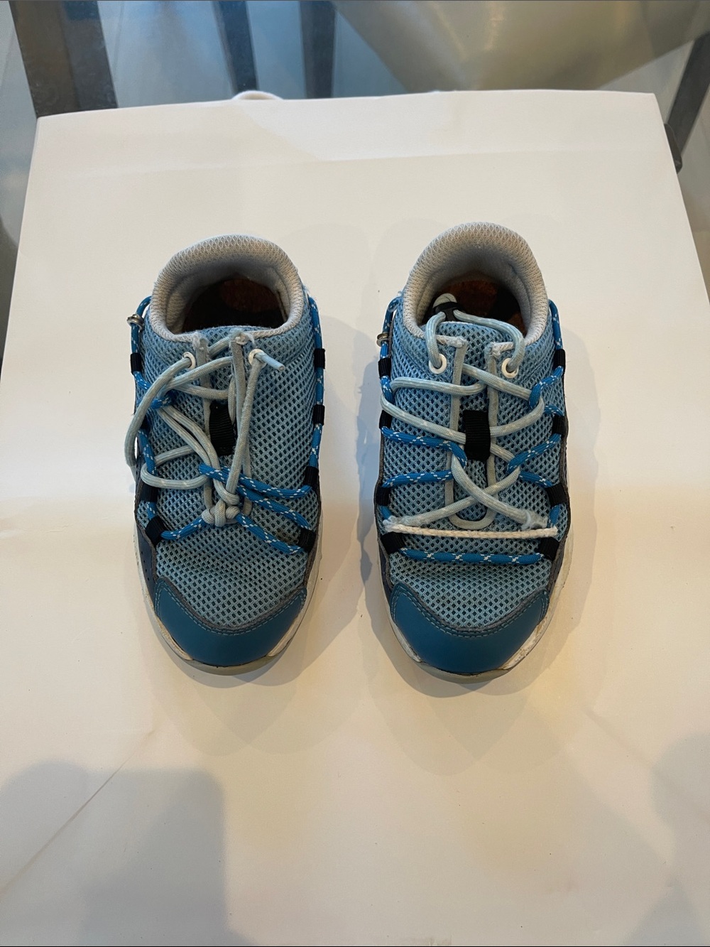 Light Blue Kids Mesh Trail Sneakers